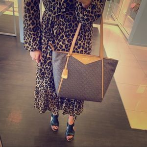 Michael Kors Large Whitney Tote in signature brown